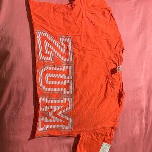 Zumba Orange Graphic Crop Top